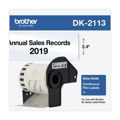 Brother 2.4 in. x 50 ft. Continuous Film Label Tape - Clear (1-Roll)