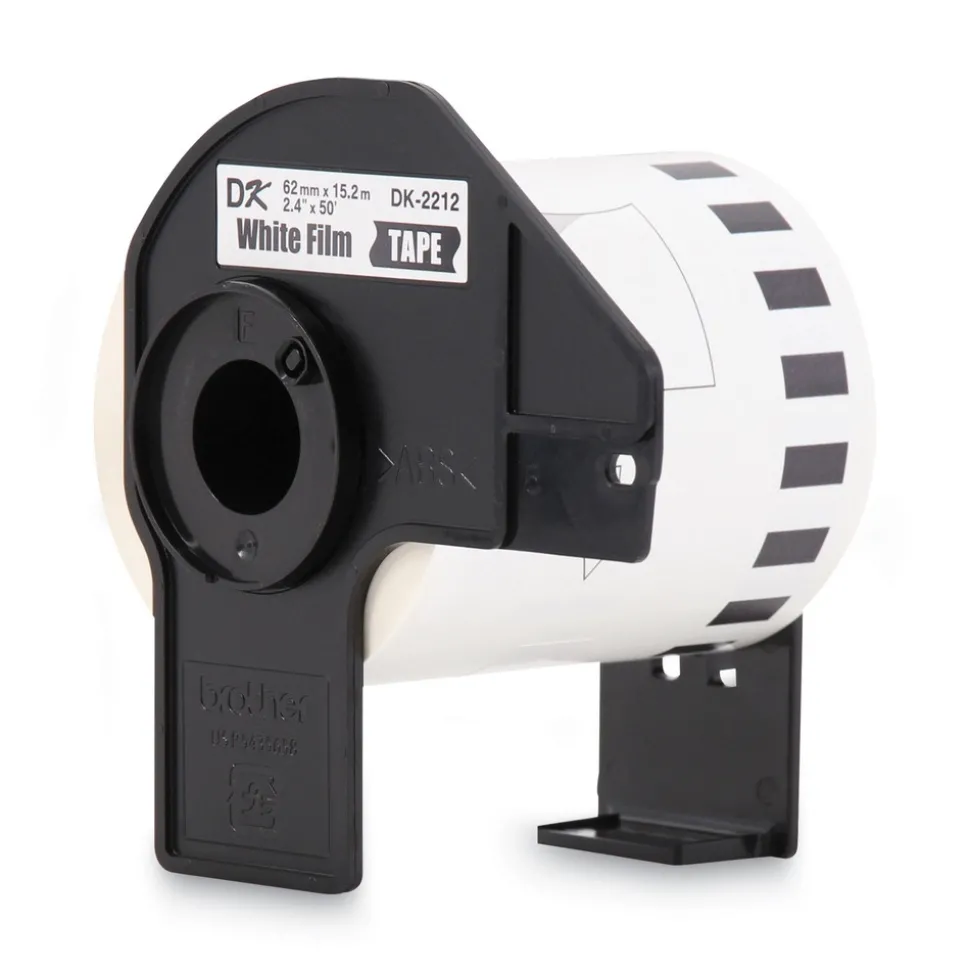 Brother 2.4 in. x 50 ft. Continuous Film Label Tape - White (1-Roll)