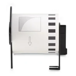 Brother 2.4 in. x 50 ft. Continuous Film Label Tape - White (1-Roll)