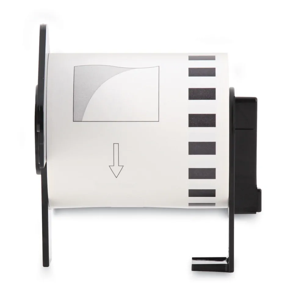 Brother 2.4 in. x 50 ft. Continuous Film Label Tape - White (1-Roll)