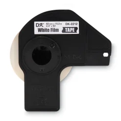 Brother 2.4 in. x 50 ft. Continuous Film Label Tape - White (1-Roll)