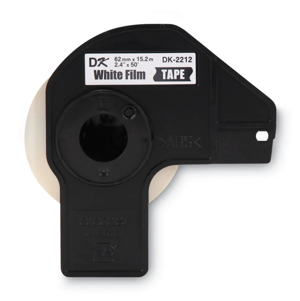 Brother 2.4 in. x 50 ft. Continuous Film Label Tape - White (1-Roll)