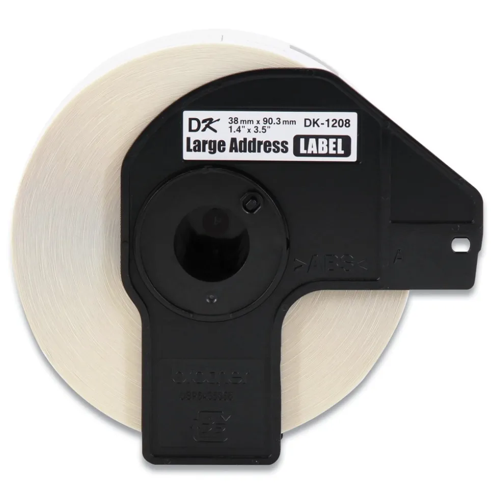 Brother 1.4 in. x 3.5 in. Die-Cut Address Labels - White (3-Rolls/Pack)