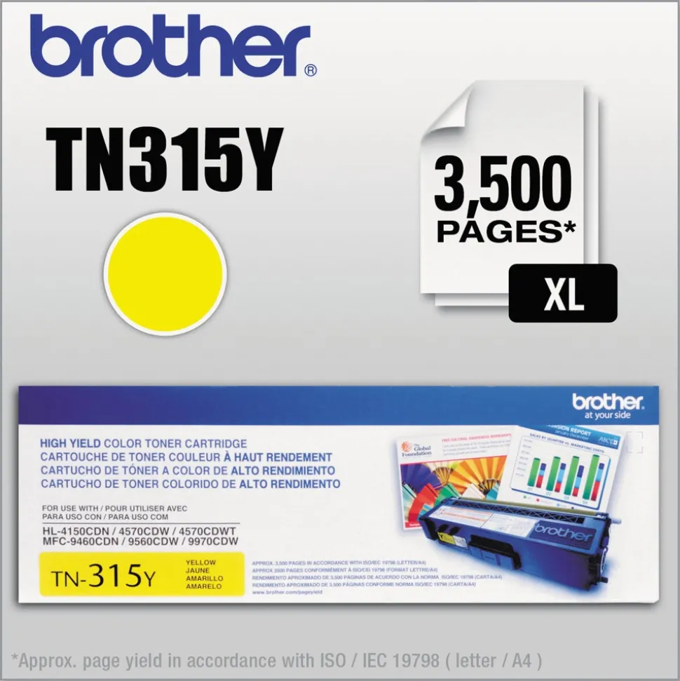 Brother 3500 Page High-Yield Toner - Yellow