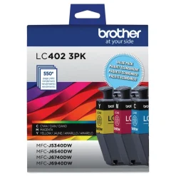 Brother 550 Page-Yield Ink - Cyan/Magenta/Yellow (3/Pack)