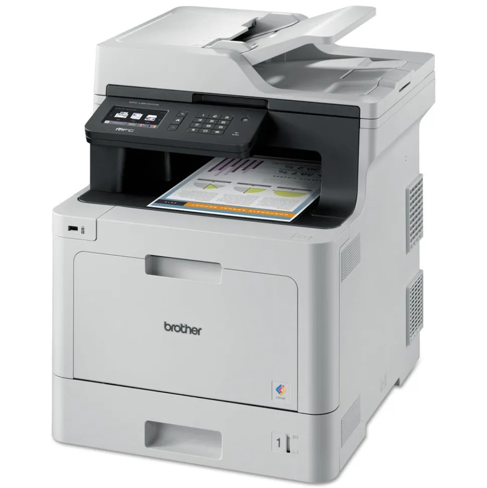 Brother Business Color Laser All-in-One Printer with Duplex Printing and Wireless Networking