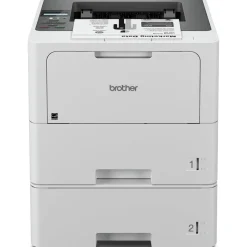 Brother Business Monochrome Laser Printer with Dual Paper Trays