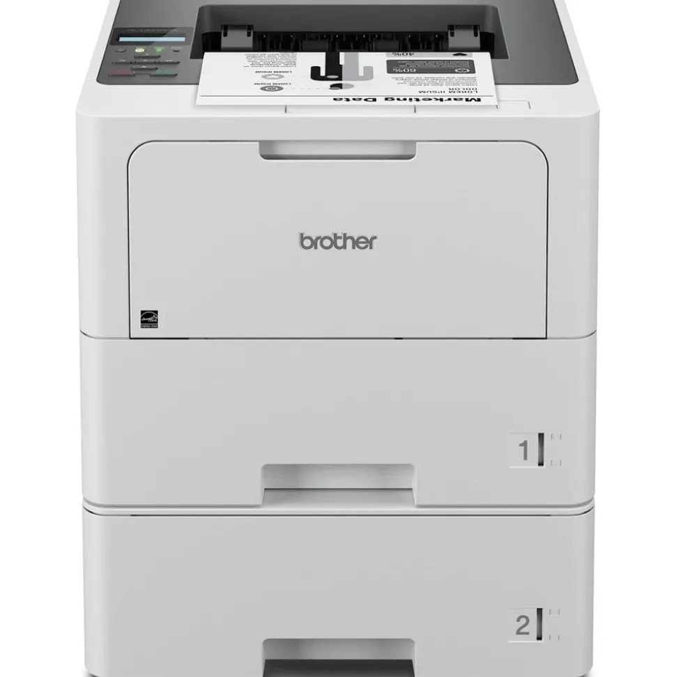 Brother Business Monochrome Laser Printer with Dual Paper Trays