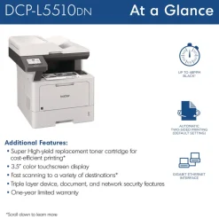 Brother DCP-L5510DN Business Laser AIO Printer Copy Print Scan