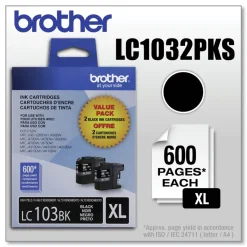 Brother Innobella 600 Page-Yield High-Yield Ink - Black (2/Pack)