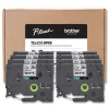 Brother P-Touch 0.5 in. TZe Series Standard Adhesive Laminated Labeling Tape - Black on White (8/Pack)
