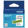 Brother P-Touch 0.47 in. x 13.1 ft. Genuine P-Touch BTAG Label Tapes - Black on Light Green