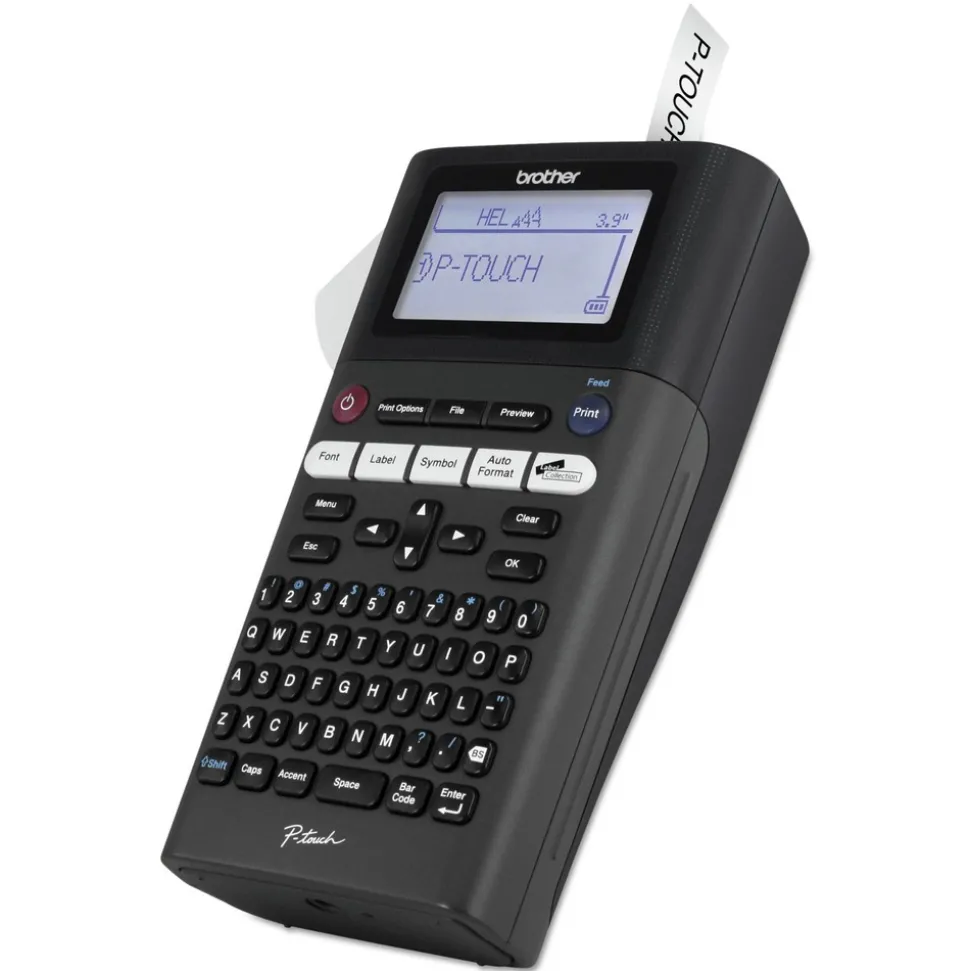 Brother P-Touch PT-H300 5.25 in. x 8.5 in. x 2.63 in. 5 Lines Take-It-Anywhere Labeler with One-Touch Formatting