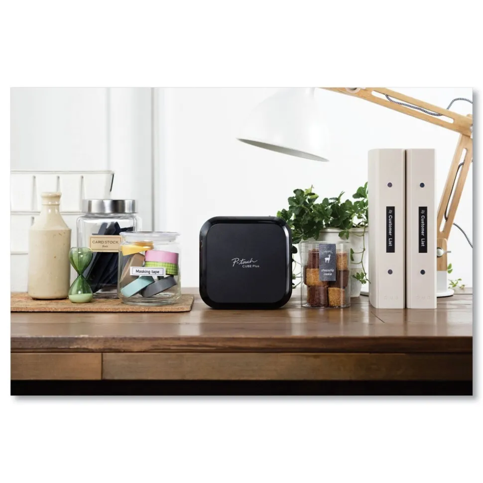 Brother P-Touch PT-P710BT CUBE 5 in. x 2.6 in. x 5 in. 20 mm/s Print Speed Wireless Label Maker