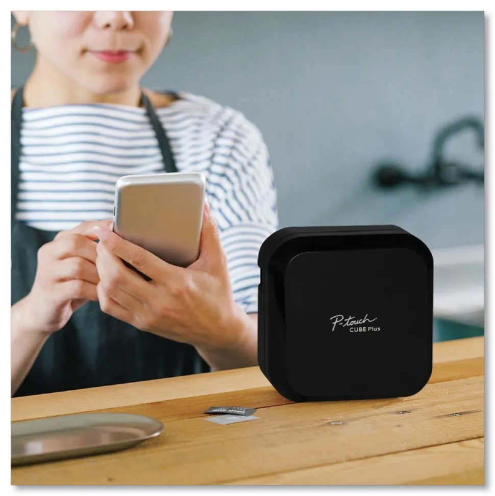 Brother P-Touch PT-P710BT CUBE 5 in. x 2.6 in. x 5 in. 20 mm/s Print Speed Wireless Label Maker