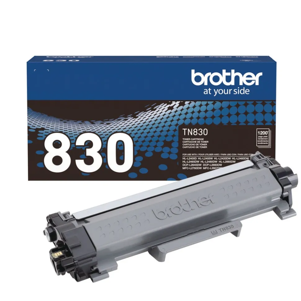 Brother TN830 1,200 Page-Yield Toner - Black