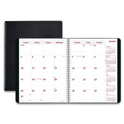 Brownline 14-Month: Dec 2025 to Jan 2027 8.88 in. x 7.13 in. DuraFlex Planner - Black Cover