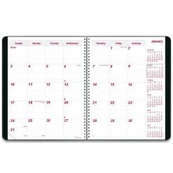 Brownline 14-Month: Dec 2025 to Jan 2027 8.88 in. x 7.13 in. DuraFlex Planner - Black Cover