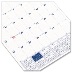 Brownline 12-Month (Jan to Dec): 2026 12 in. x 17 in. One Month Per Page Twin-Wirebound Wall Calendar - White/Blue Sheets