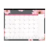 Brownline 12-Month (Jan to Dec): 2026 22 in. x 17 in. Pink Daisy Artwork Monthly Desk Pad Calendar - Pink/White Sheets, Black Binding