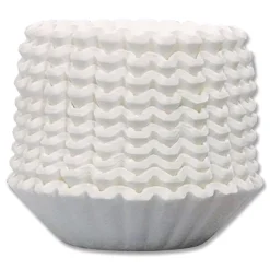 BUNN 20118.0010 Flat Bottom Coffee/Tea Brewer Filters - White (50/Pack, 60 Packs/Carton)