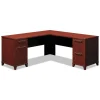 Bush 70.13 in. X 70.13 in. X 29.75 in. Enterprise Collection L-Desk Surface - Harvest Cherry