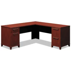Bush 70.13 in. X 70.13 in. X 29.75 in. Enterprise Collection L-Desk Surface - Harvest Cherry