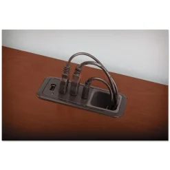 Bush 70.13 in. X 70.13 in. X 29.75 in. Enterprise Collection L-Desk Surface - Harvest Cherry