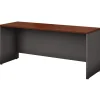 Bush 71.13 in. x 23.38 in. x 29.88 in. Series C Collection 72W Credenza Shell - Hansen Cherry
