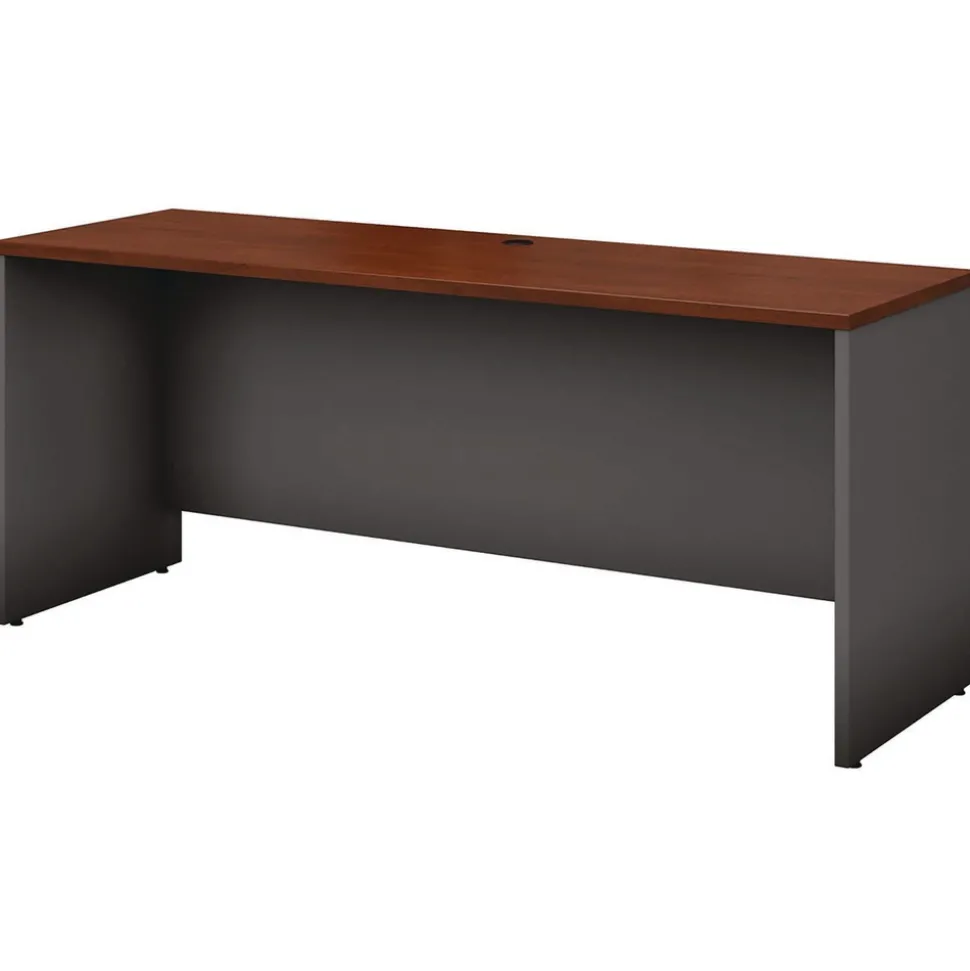Bush 71.13 in. x 23.38 in. x 29.88 in. Series C Collection 72W Credenza Shell - Hansen Cherry