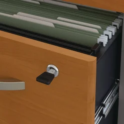 Bush 15.75 in. x 20.25 in. x 27.88 in. Series C 3-Drawers Box/Box/File Legal/Letter/A4/A5 Mobile Left/Right Pedestal File - Cherry/Gray