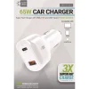 ByTech 60 Watts Two 3 A Ports PD Car Charger - White
