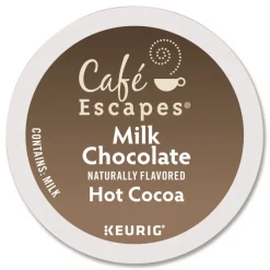 Cafe Escapes 5000330121 Hot Cocoa K-Cups - Milk Chocolate (96/Carton)