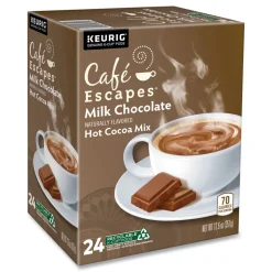 Cafe Escapes 5000330121 Hot Cocoa K-Cups - Milk Chocolate (96/Carton)