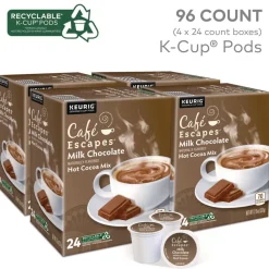 Cafe Escapes 5000330121 Hot Cocoa K-Cups - Milk Chocolate (96/Carton)