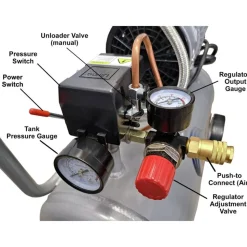 California Air Tools 8010 1 HP 8 Gallon Ultra Quiet and Oil-Free Steel Tank Wheelbarrow Air Compressor