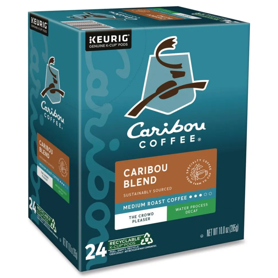 Caribou Coffee 5000330137 Coffee K-Cups - Caribou Blend Decaf (96/Carton)