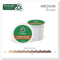 Caribou Coffee 5000330137 Coffee K-Cups - Caribou Blend Decaf (96/Carton)
