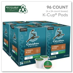 Caribou Coffee 5000330137 Coffee K-Cups - Caribou Blend Decaf (96/Carton)