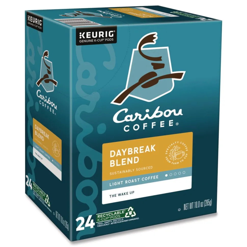 Caribou Coffee 5000330136 Coffee K-Cups - Daybreak Morning Blend (96/Carton)