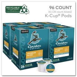 Caribou Coffee 5000330136 Coffee K-Cups - Daybreak Morning Blend (96/Carton)
