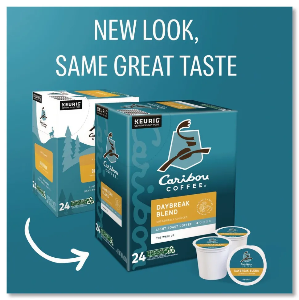 Caribou Coffee 5000330136 Coffee K-Cups - Daybreak Morning Blend (96/Carton)