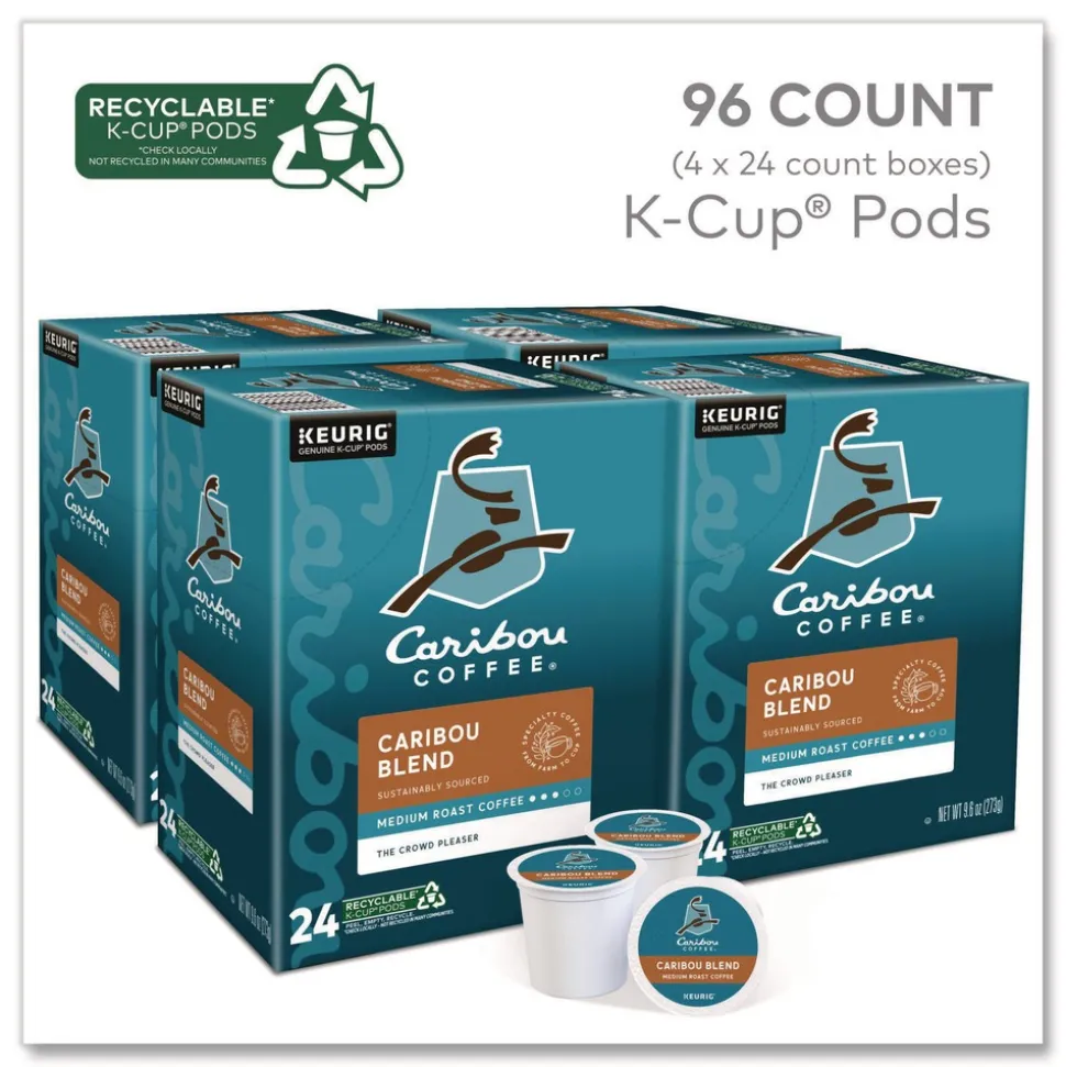 Caribou Coffee 5000330135 Coffee K-Cups - Caribou Blend (96/Carton)