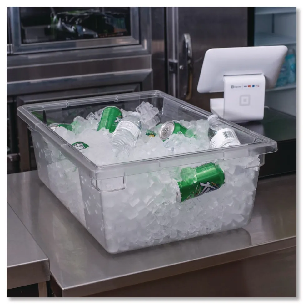 Carlisle 18 in. x 26 in. x 9 in. StorPlus Plastic Polycarbonate Food Storage Container - Clear