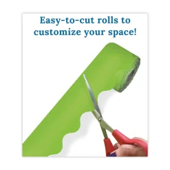 Carson-Dellosa 2.25 in. x 65 ft. Rolled Scalloped Borders - Lime