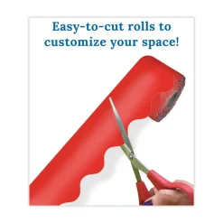 Carson-Dellosa 2.25 in. x 65 ft. Rolled Scalloped Borders - Red