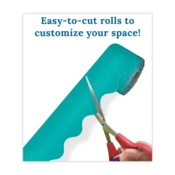 Carson-Dellosa 2.25 in. x 65 ft. Rolled Scalloped Borders - Teal