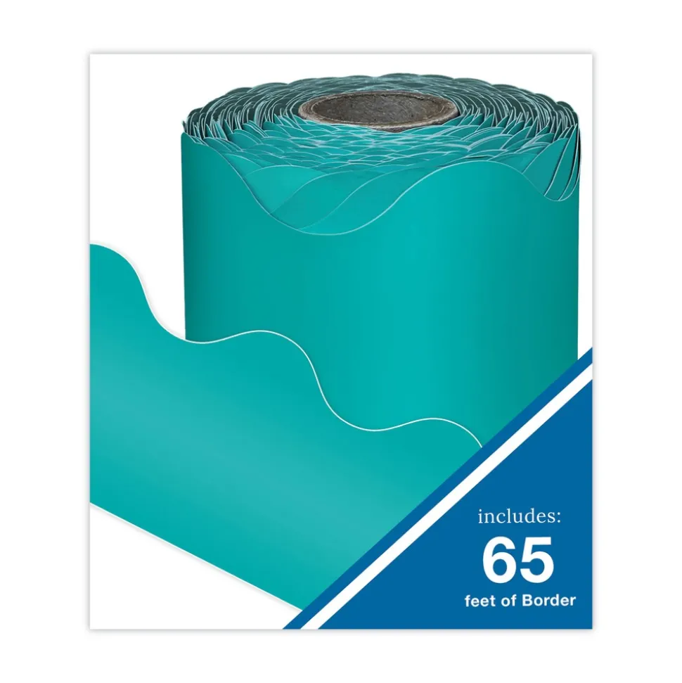 Carson-Dellosa 2.25 in. x 65 ft. Rolled Scalloped Borders - Teal