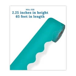 Carson-Dellosa 2.25 in. x 65 ft. Rolled Scalloped Borders - Teal