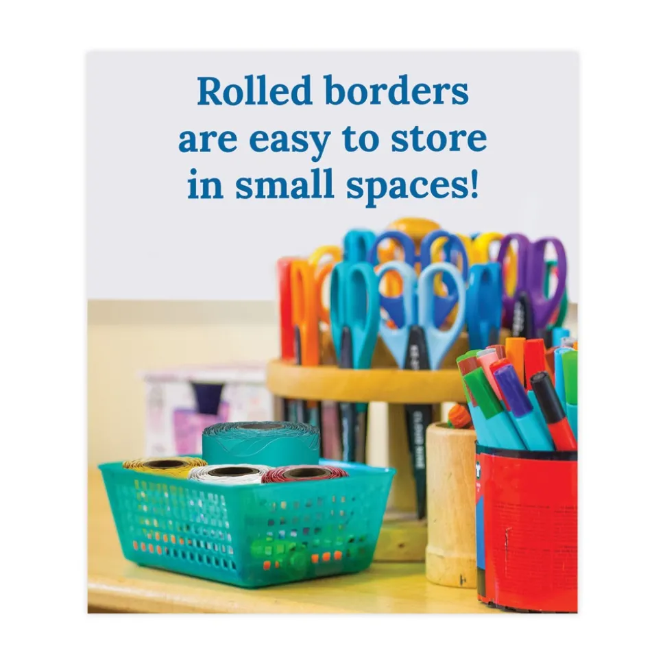 Carson-Dellosa 2.25 in. x 65 ft. Rolled Scalloped Borders - Teal